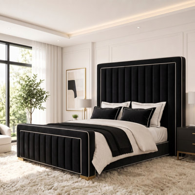London 68" Tall Luxury Upholstered Bed