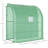 Outsunny 7' X 3' X 7' Lean To Greenhouse, Walk-In Green House, Plant Nursery With 2 Roll-Up Doors And Windows, PE Cover And 3 Wire Shelves