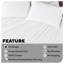Ensemble de draps en jersey grand respirant en jersey 4 pièces | Toutes saisons, blanc-101033603-101033608