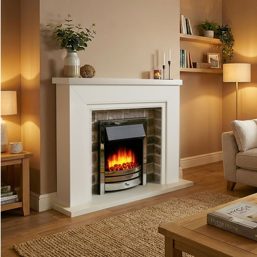 Flamborough 48" Electric Fireplace Suite, Coal Effect, 3D Brick Back, Remote, 1-2kW Heater - Image 2