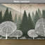 Ensemble de 4 tapis de table Ambesonne Mountain Mandala standard vert foncé, bleu, gris, écru