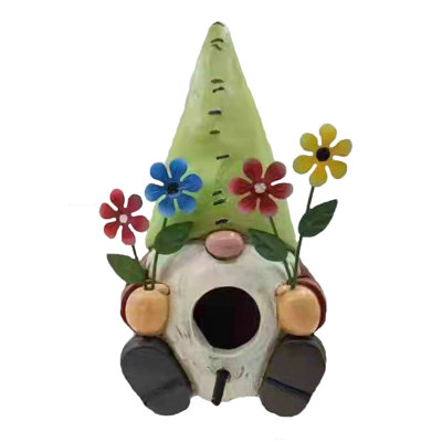 Maison d'oiseaux gnome en résine Goretty