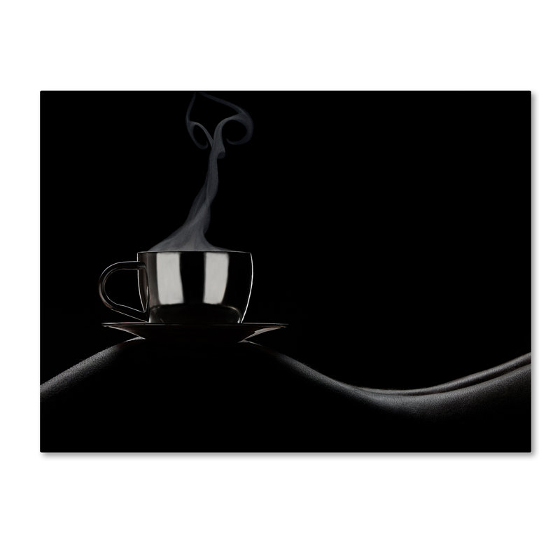 « café dans le lit », reproduction de photo sur toile tendue, H 14 po x l 19 po