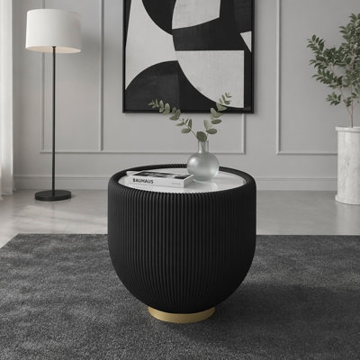 Table basse d'appoint moderne en cuir PU