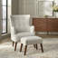 Fauteuil à oreilles rembourré Piersten-1404871716