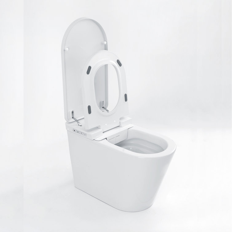 Elongated Smart Toilet 1.34 GPF With Auto Open/Close, Heated Seat, And Advanced Bidet Functions