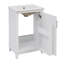 Petit meuble-lavabo moderne avec lavabo en céramique-579109379