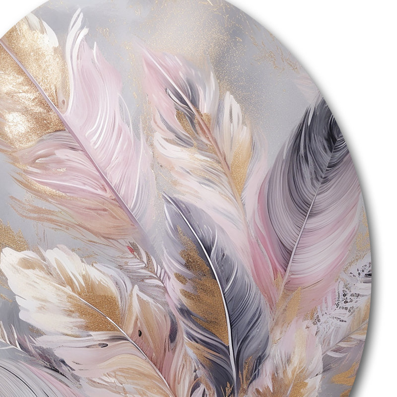 Plume rose Wanderlust, H 29 po x l 29 po x P 1 po