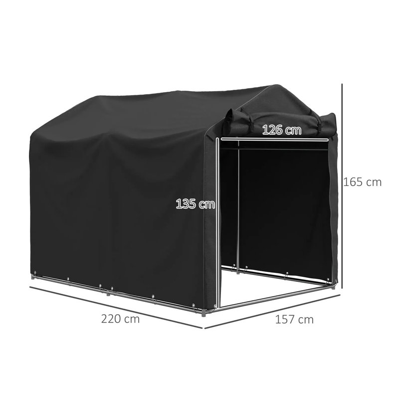 Galvanised Steel Basic Storage System, Black