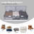 Nikolin Stackable Plastic Underbed Storage Box with Double-Open Lid and Wheels-1459822033-1459822039