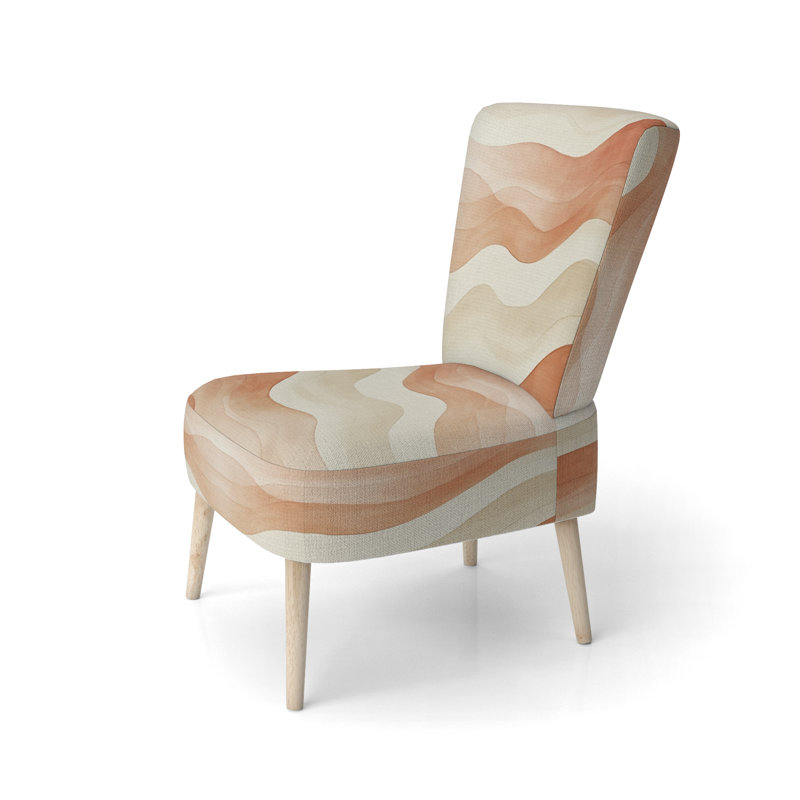 Chaise d'appoint abstraite minimalisme rembourrée - Soft Clay Ripple I, Chaise d'appoint sans accoudoirs