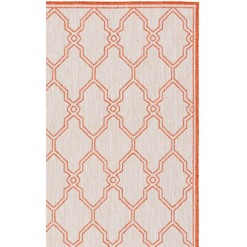 Tapis d'intérieur / extérieur à motif géométrique Oberbeck Performance, Tapis de couloir 2 pi 2 po x 10 pi