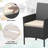 3-Piece Outdoor Patio Bistro Set with 2 Rattan Chairs and Glass Coffee Table, Wicker Conversation Set for Porch, Backyard, Garden-674185483-674185715