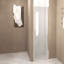 Porte de douche pivotante 91,4 cm x 182,9 cm, cadre en aluminium, demi-cadre, verre trempé 6 mm, film anti-explosion-135251364