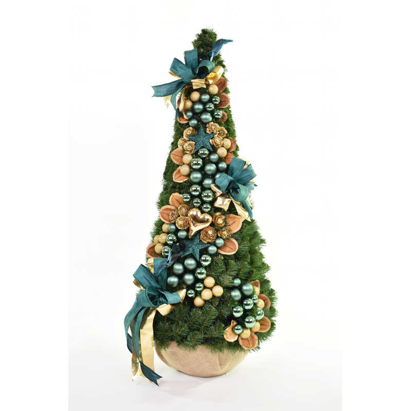 Venezia Artificial Pine Christmas Tree, 3.61ft H x 1.48ft W x 1.48ft D