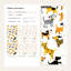Papier peint abstrait avec motif de chiens
