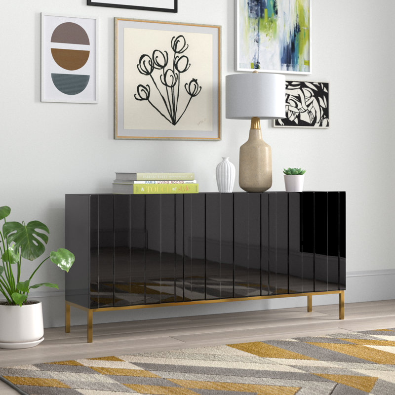 Buffet de 63 po de largeur Wisbech, Noir