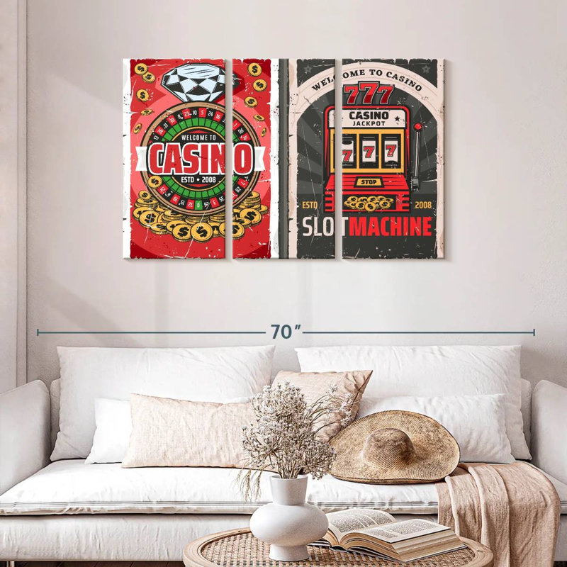 Kema Vintage Casino Posters, 28" H x 45" W