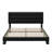 King Size Platform Bed Frame with Upholstered Headboard and Wooden Slats-43020087-49291581
