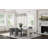 Rectangular with Glass and Steel Base Dining Table