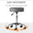 Swivel Upholstered Adjustable Height Counter Stool with Metal Frame-1356775959