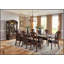 Ensemble de salle à manger 5 pièces avec rallonge et chaises d'appoint confortables au fini chêne foncé Lavish Style-1690398412