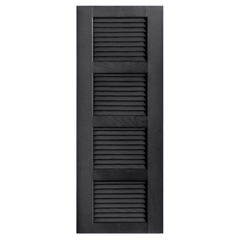 Paire de volets à persiennes droites, 34 po, 18 po, Noir