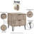 Dumbo 20" W Modern 2-Drawer Fluted Nightstand in Rustic Gray-1895428240