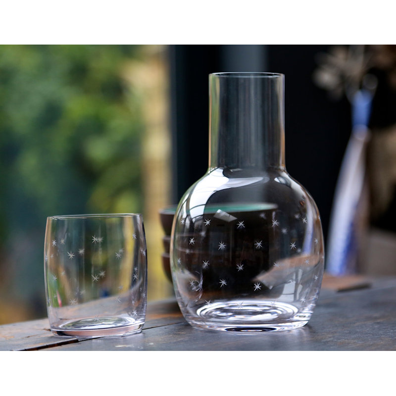 2 - Piece Crystal Carafe Set, Clear