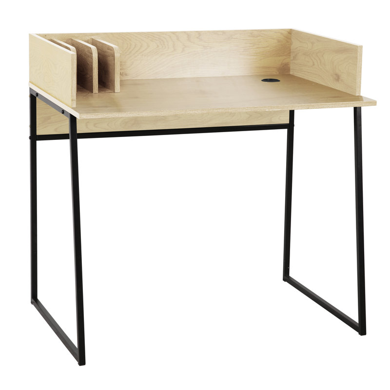 BENTON Industrial Cream Desk with 2 Drawers