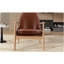 Chaise décorative en cuir de polyuréthane, fauteuil avec cadre en bois de style médiéval moderne, chaise de lecture avec dossier haut, convient au salon