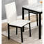 Chaises d'appoint de salle à manger décontractées, 4 pièces, revêtement blanc et structure en métal noir de chaises rembourrées avec pieds pour le quotidien