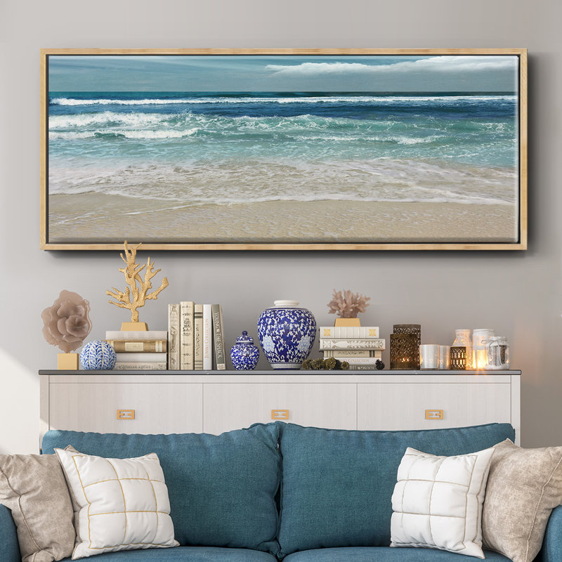 Symphonie de la mer - toile encadrée, H 20 po x l 50 po