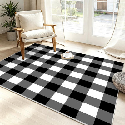 Tapis noir / blanc transparent Clear Buffalo