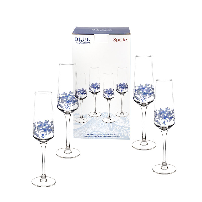 Flûte à champagne italienne Spode Blue S / 4 8 oz