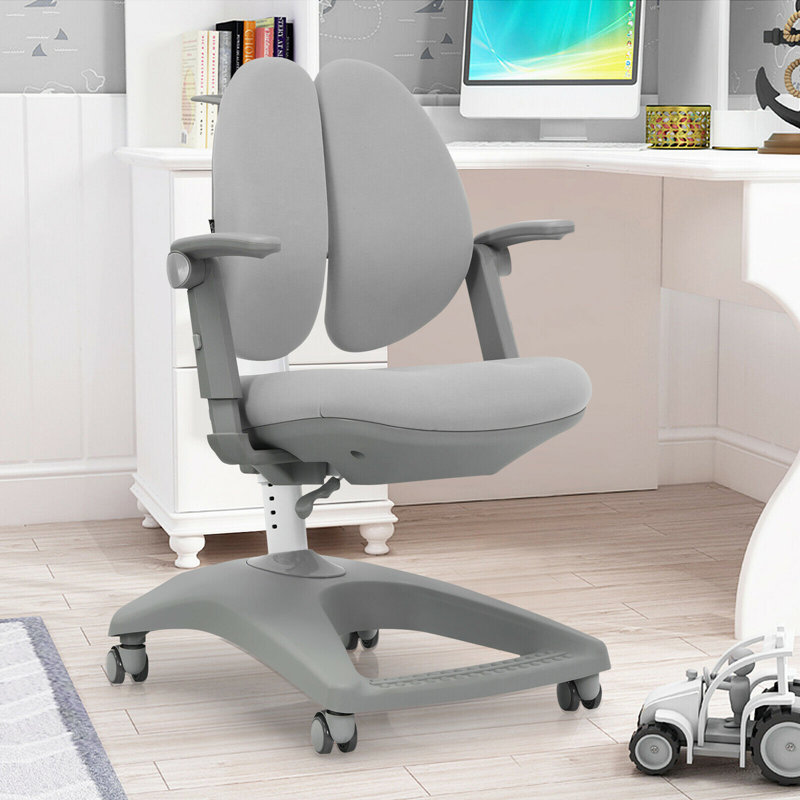 Chaise de bureau à hauteur ajustable pour enfants, Gris