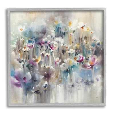 Doux champ floral arrondi - impression