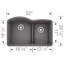 Diamond SILGRANIT 32" L x 20.88" W Double Bowl Undermount Kitchen Sink with Low Divide-14516840
