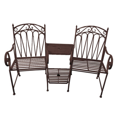 Vella Steel Love Seat