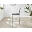 Milton Luxury Breakfast Bar Stool in Quilted Design Velvet Silver Leg - Modern Chic Kitchen-1176481387