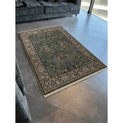 Tapis décoratif multicolore à motif d'oiseaux et de fleurs