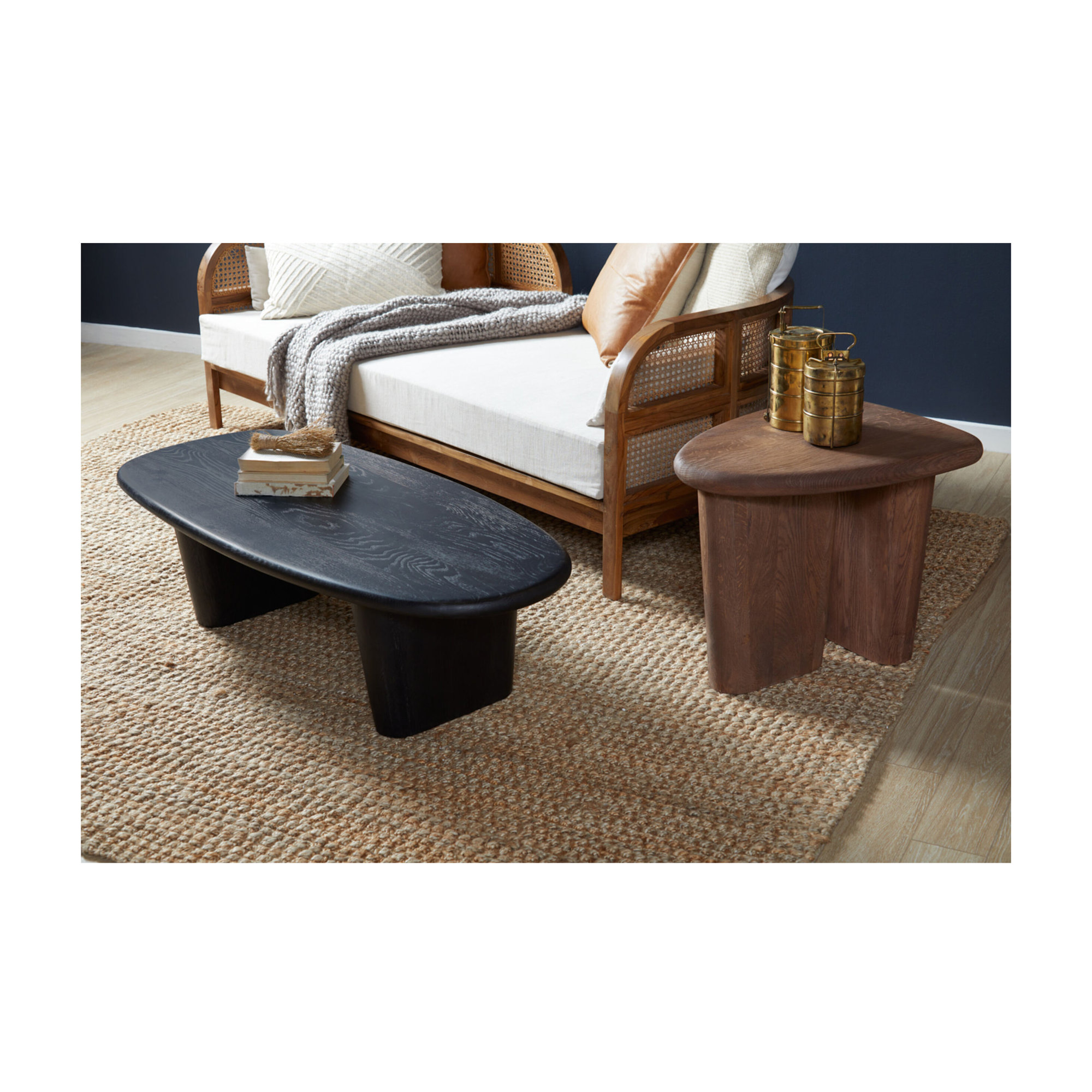 Laurel Coffee Table, Charcoal, Black