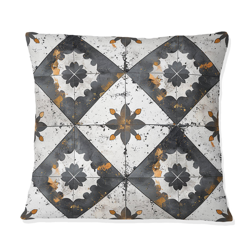 Coussin Rustic Tiles II - Farmhouse, H 18 po x H 18 po