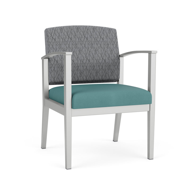 Chaise en métal Amherst, Vinyle Patriot Plus Bordeaux, Argent