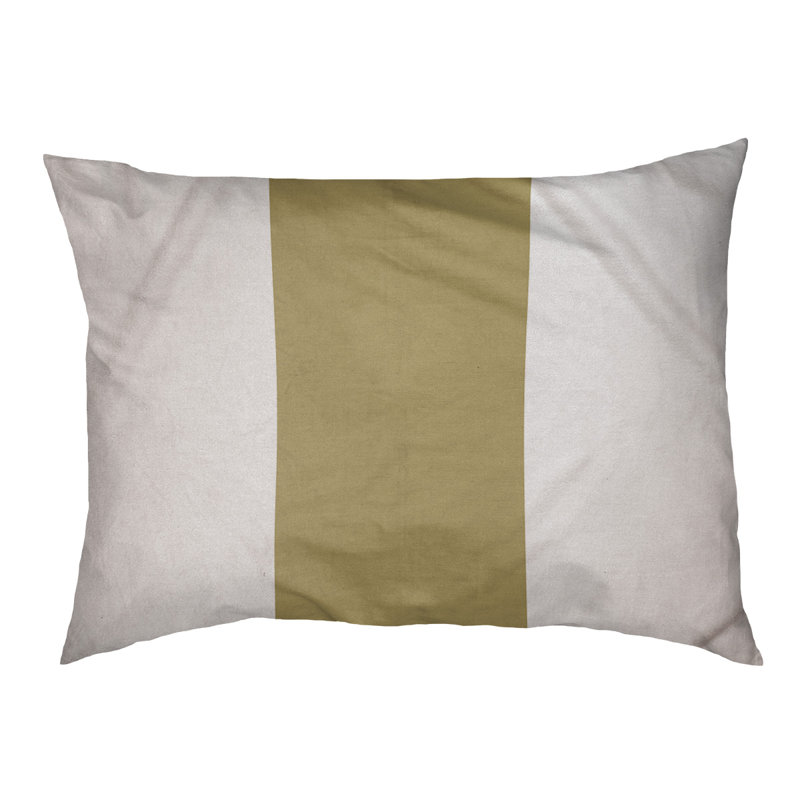 Coussin Golden State, Moyen (l 28 po x P 18 po x H 6 po), Blanc / Doré