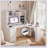 L Shaped Desk with outlet, Computer Desk with Drawers, Bookshelf & Hutch-951573768