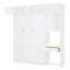 Lit escamotable blanc pliable pleine grandeur avec bureau et rangement, parfait pour les tablettes latérales en contreplaqué, utilisation multifonctionnelle appropriée, mécanisme de pliage en douceur