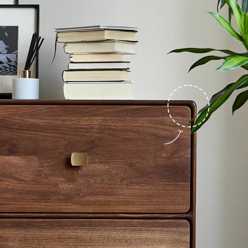 Walnut Storage Cabinet with Spacious Compartments