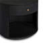 Amelia Oval One Drawer Nightstand-Black Linen-291967578