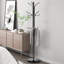Metal Coat Rack With Natural Marble Base And 12 Hooks-106633925